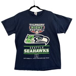 Seattle Seahawks Tshirt Mens Large 2014 Thursday Night Football Gildan Crew Neck
